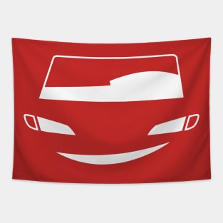 Lightning McQueen Silhouette Tapestry