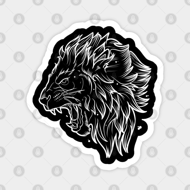 Fierce Lion Tattoo Magnet by Scottconnick