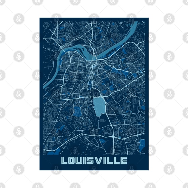 Louisville - Kentucky Peace City Map by tienstencil