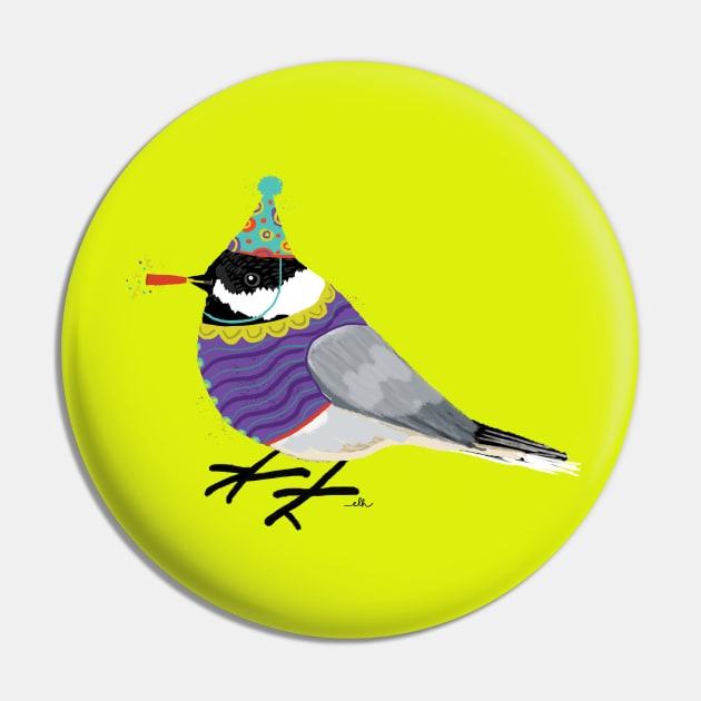 Birthday Chickadee Pin by EmilyLaurelHarris