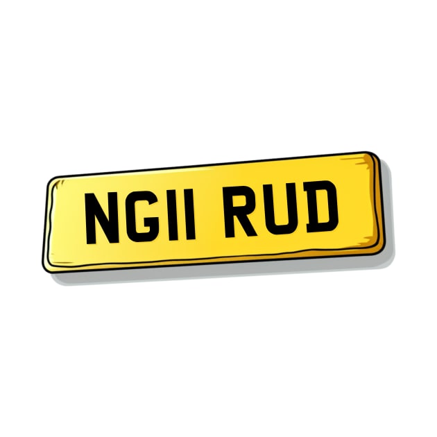 NG11 RUD - Ruddington Number Plate by We Rowdy