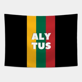 Alytus City in Lithuanian Flag Vertical Tapestry