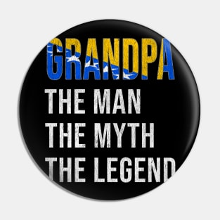 Grand Father Bosnian or Herzegovinian Grandpa The Man The Myth The Legend - Gift for Bosnian or Herzegovinian Dad With Roots From  Bosnia And Herzegovina Pin