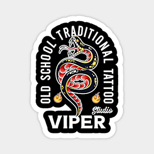 OLD SCHOOL TRADITIONAL TATTOO SNEAK VIPER Magnet