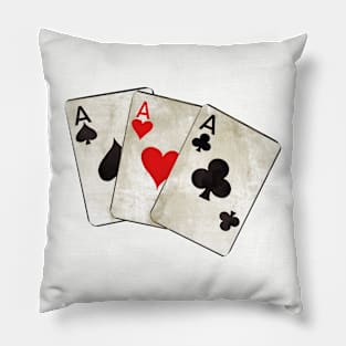 Gambling with cards Pillow