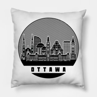 Ottawa Canada Skyline Pillow