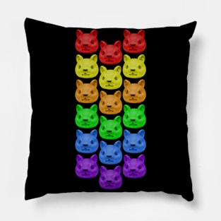 Rainbow hamster design Pillow