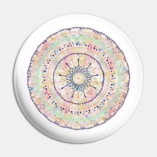 Whimsical watercolor tribal doodles mandala Pin