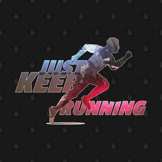 Marathon Vintage Retro Design, Just Keep Running by RedoneDesignART