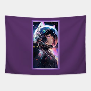 Anime Cute Cat Girl | Sci-Fi Manga Girl Anime Art Tapestry