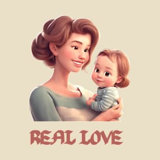 REAL LOVE, MOTHERS DAY, GIFT FOR MOTHER T-Shirt