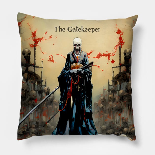 The Gatekeeper: Jikininki, Japanese Supernatural Ghost Pillow by Puff Sumo