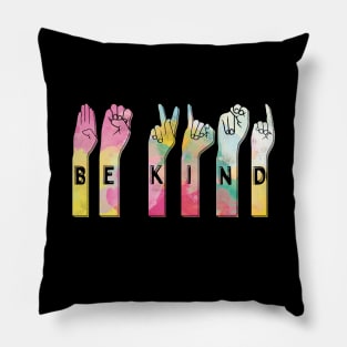 Be Kind ASL Alphabet American Sign Language Pillow