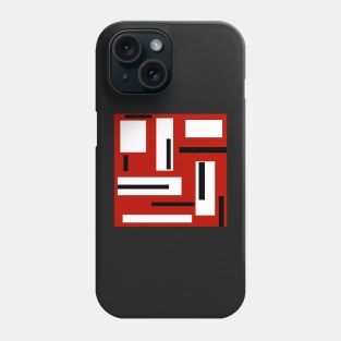 White and black on red Phone Case