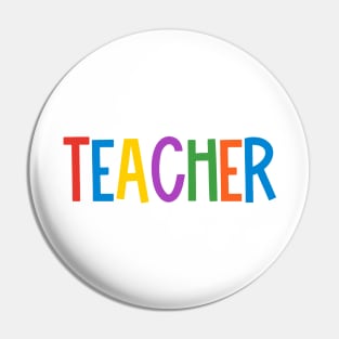 Rainbow Teacher Pin