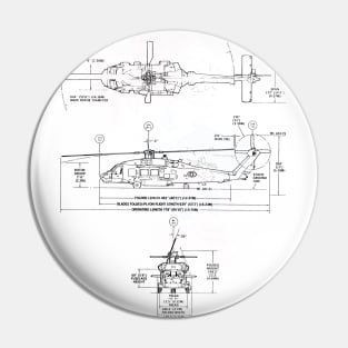 Fasbytes Aviation Black hawk blueprint Pin