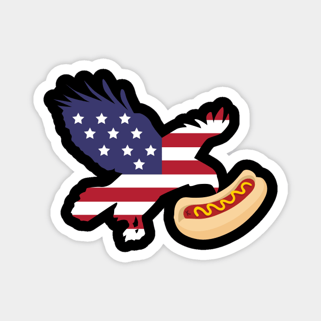 Hot Dog Day America Magnet by thefriendlyone