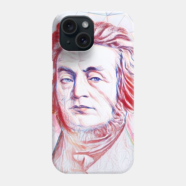 Adam Mickiewicz Portrait | Adam Mickiewicz Artwork | Line art Phone Case by JustLit