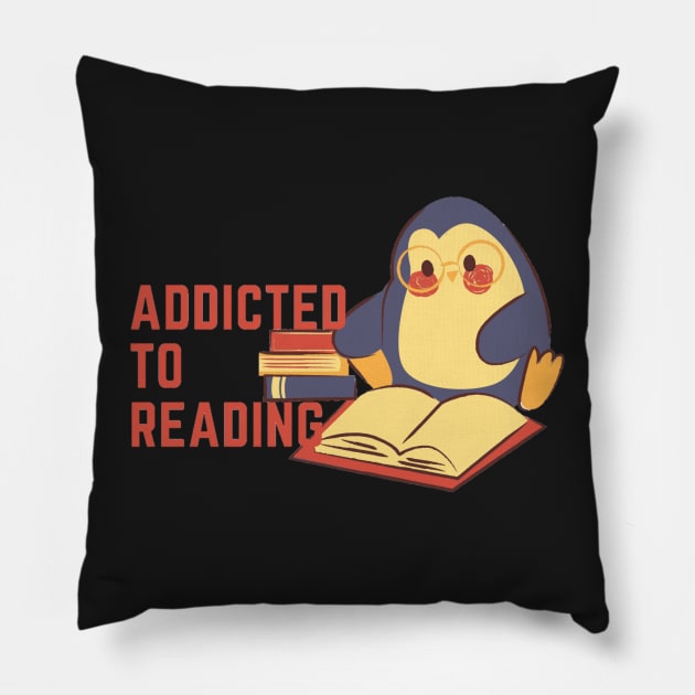 Addicted To Reading Pillow by BeragonRe