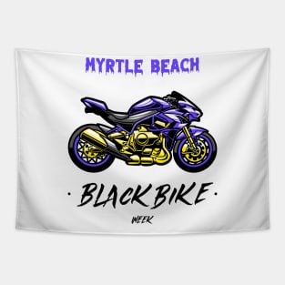 Black Bike Week Myrtle Beach Tapestry