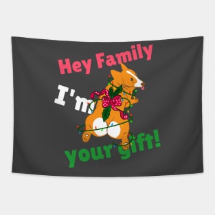 Funny Corgi Christmas Xmas Tapestry