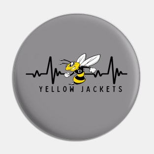 Yellow Jackets Heartline Pin