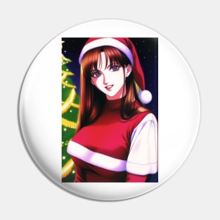 Red Cristmas Girl Pin