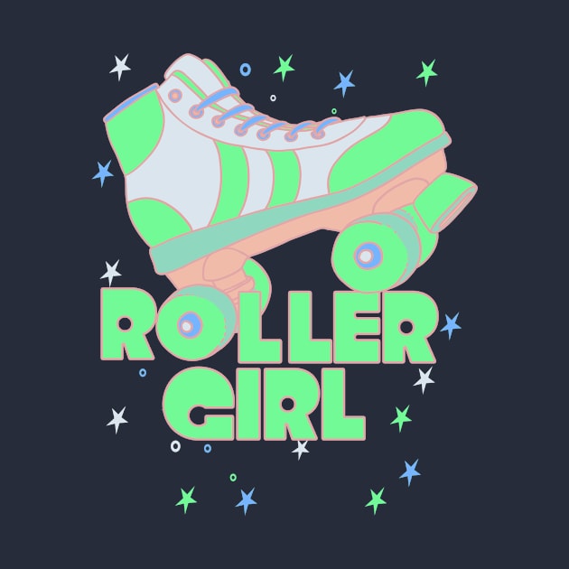 Roller Girl Roller Skating Derby Alien Green by Skylane