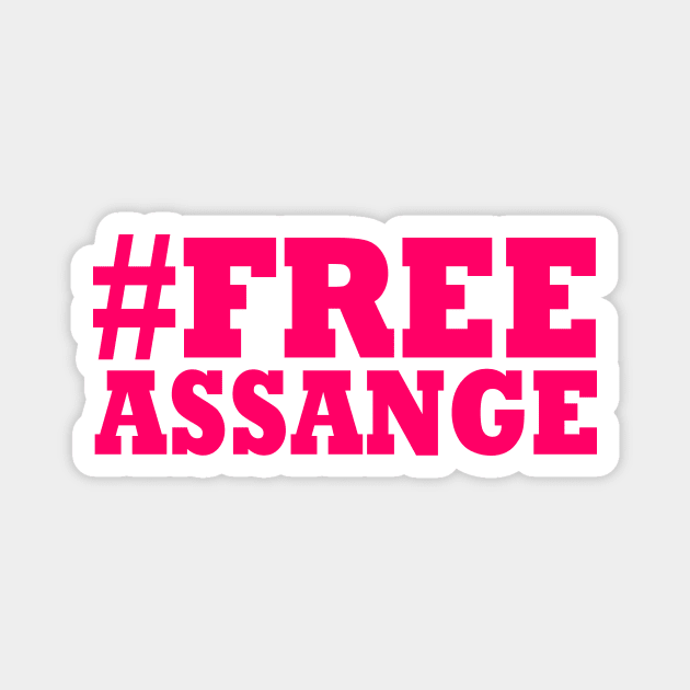 free assange Magnet by Milaino