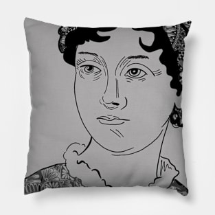 Jane Austen Mandalized Pillow