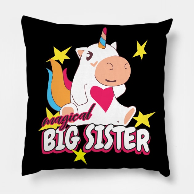 Big Sister Unicorn Pillow by Foxxy Merch