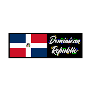 Festive Dominican Republic Flag Sticker T-Shirt