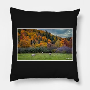 Horses Enjoying an Autumn Day Pillow