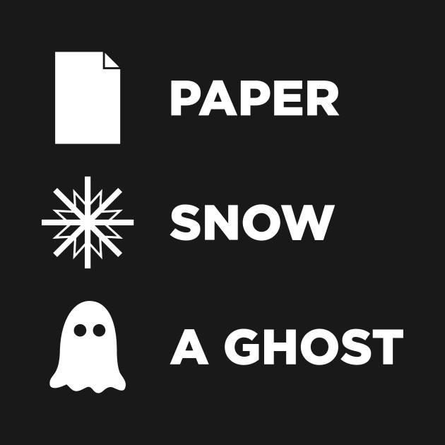 Paper, Snow, A Ghost! by barberdesigniow