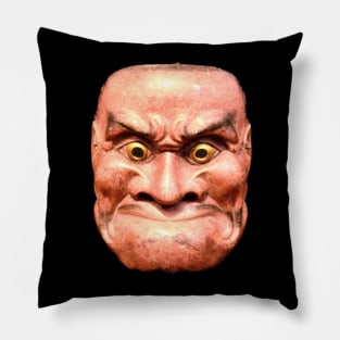 Japanese Mask Red / Swiss Artwork Photography Pillow