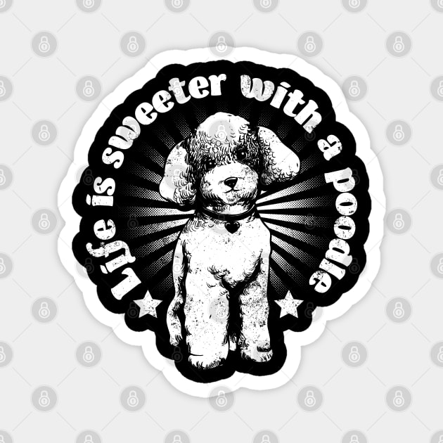 Toy Poodle Magnet by Black Tee Inc