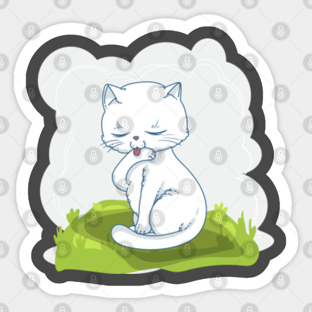 Cute White Cats Cute Cats Sticker Teepublic