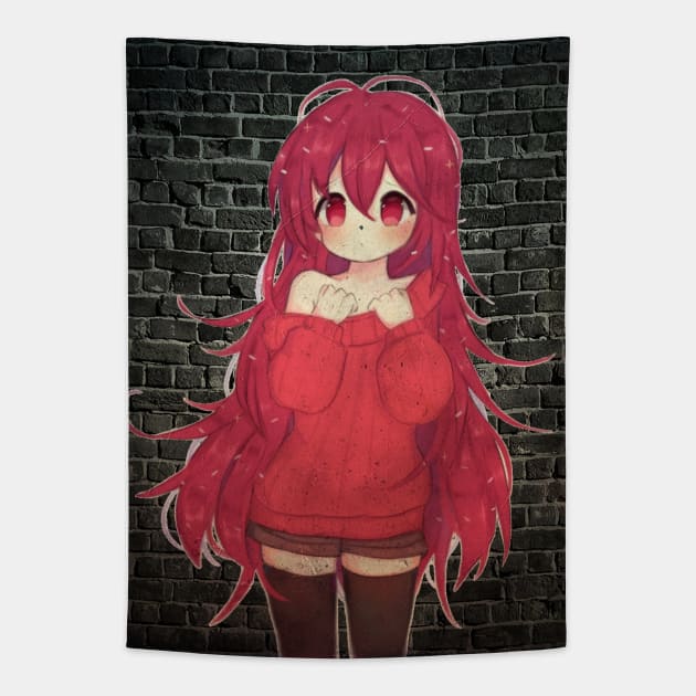 Kawaii Anime Girl Tapestry by Bergen242