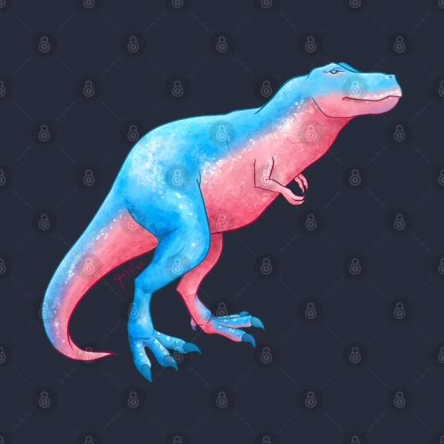 Transgender Pride Dinosaur by Qur0w