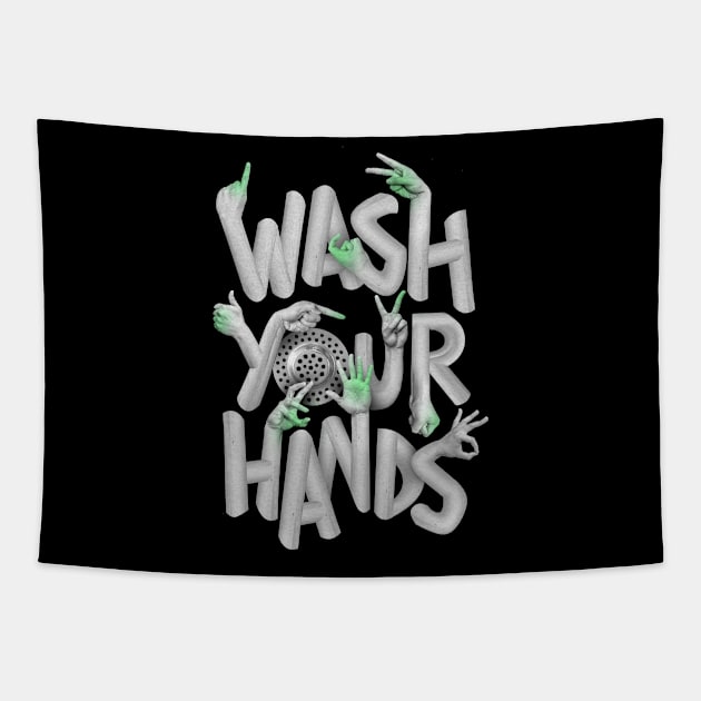 Wash your hands Tapestry by salimax