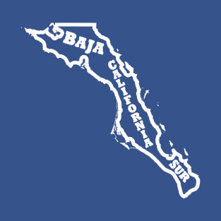 Mexico Baja California Sur Outline Text T-Shirt