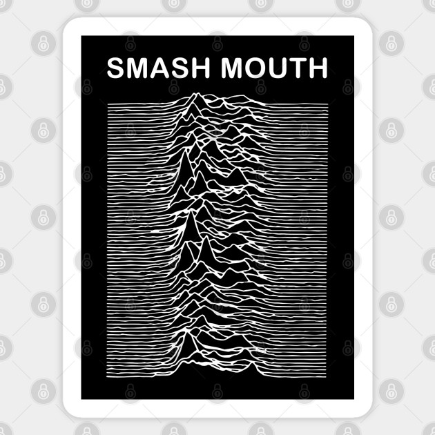 Smash Mouth Unknown Pleasures Mashup - Smash Mouth - Sticker