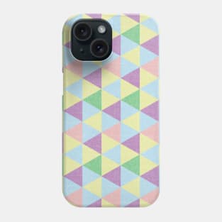 Geometric Triangles Polygonal Pattern - Pastel Colours Phone Case