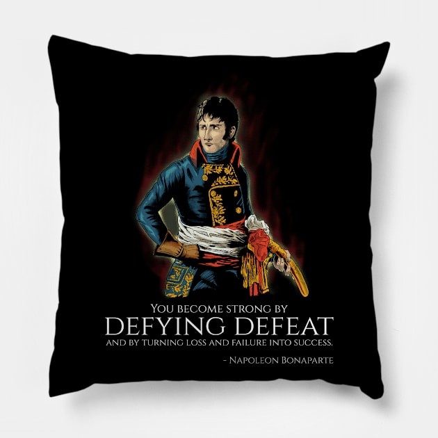 Motivational Napoleon Bonaparte Quote On Success - Inspiring History Pillow by Styr Designs