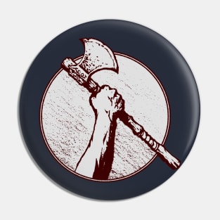 Fist And Axe Raised Pin