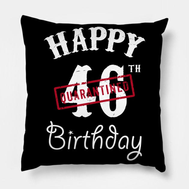 Happy 46th Quarantined Birthday Pillow by kai_art_studios