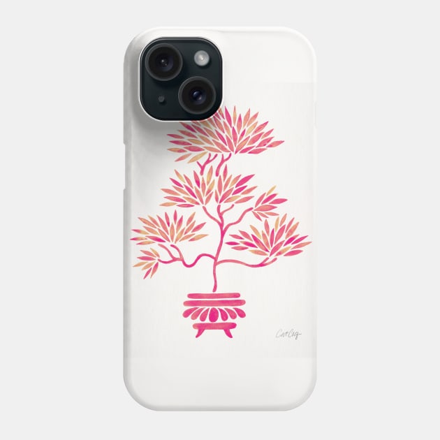 Pink Bonsai Phone Case by CatCoq