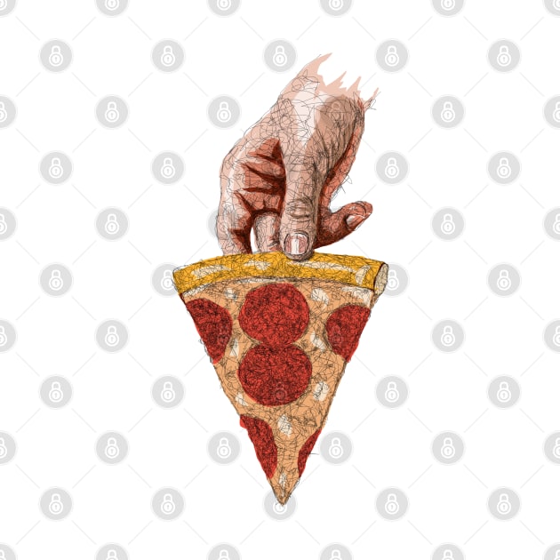 Take a slice of pizza drawing with scribble art by KondeHipe