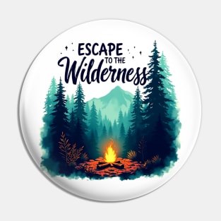 Escape to the Wilderness – Campfire Mountain Adventure Pin