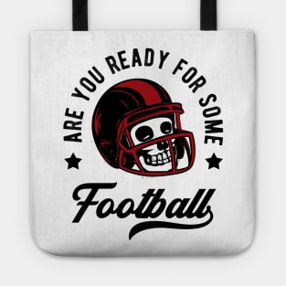 Skull American Football Helmet Quote Motto Retro Tote